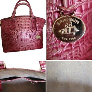 Brahmin Rouge Blush Melbourne Leather Duxbury Satchel Handbag